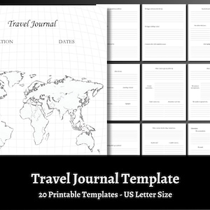 Printable Travel Journal Template Set