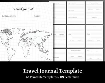 Printable Travel Journal Template Set