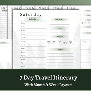7-Day Printable Travel Planner