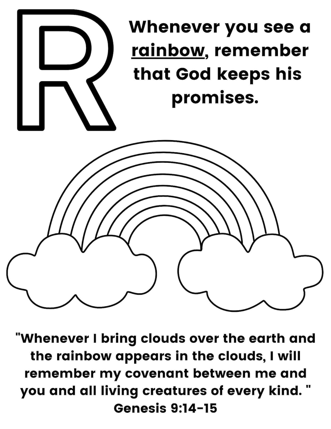 Bible Story Alphabet Coloring Sheet- “R”, PDF Printable Download, Old ...