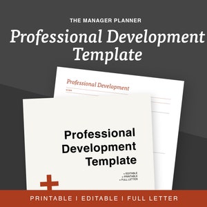 Professional Development Template, Employee Template, Manager Template, Templates for Managers, Employee Planner, Employee Printable
