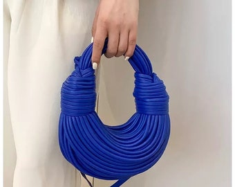 Blue Tubular Handbag