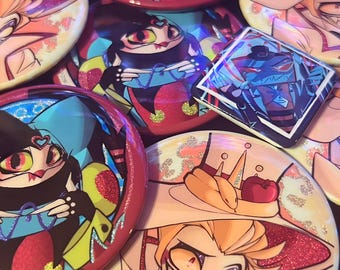Helluva-Hazbin Badge Pins