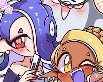 Splatoon Deep Cut // Letra pequeña de 5x7"