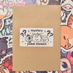 Mystery Yokai Sticker Pack ||  Blind Bag Vinyl Waterproof