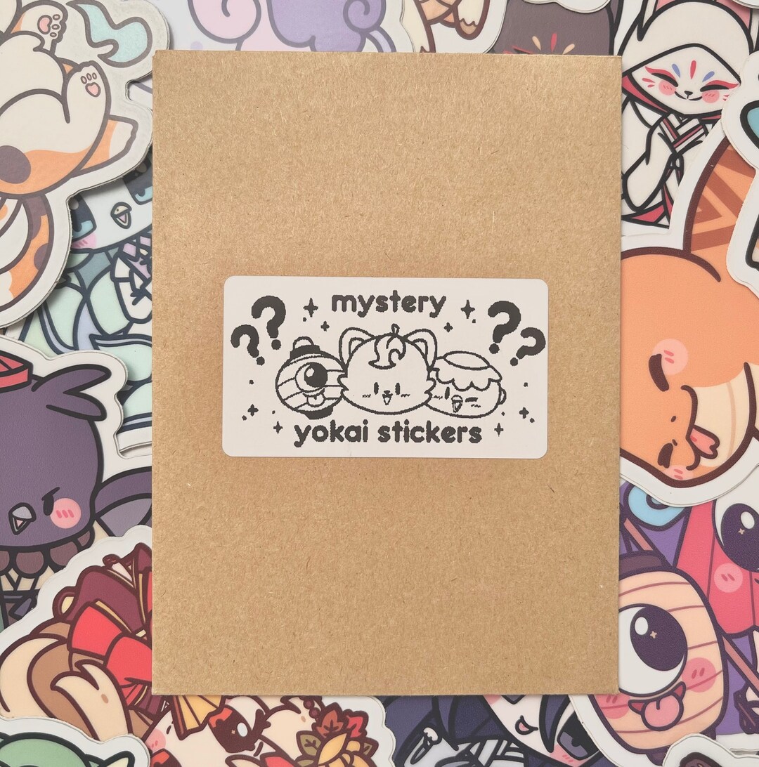Mystery Yokai Sticker Pack Random Grab/blind Bag Stickers Etsy