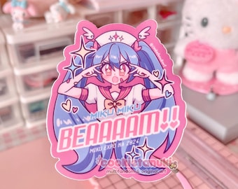 Poutre Miku Miku ! Sticker Magical Cure Miku Expo 2024 || Vinyle imperméable