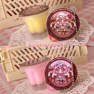 Touhou Project Character Pudding Cup Charms || Squishy Fidget Toy Keychain