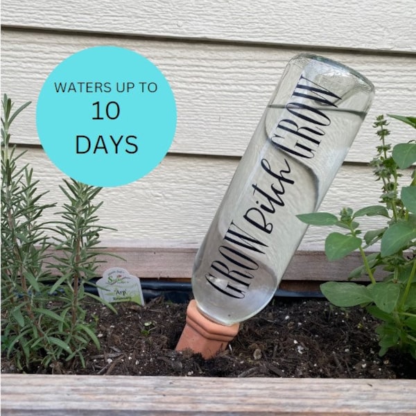 Plant Watering Bottles, Fun Gardening Gift, Wine-O Gift for Garden, Fun Garden Signs