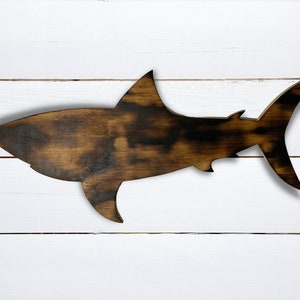 Shark Decor - Shark Wall Art - Ocean Wall Art - Wood Shark - Rustic Wall Decor - Beach Wall Art - Shore Decor - Beach Wall Art