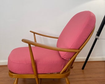 New chair cushions & covers For Ercol 203 In Abraham moon Flamingo Pink Wool