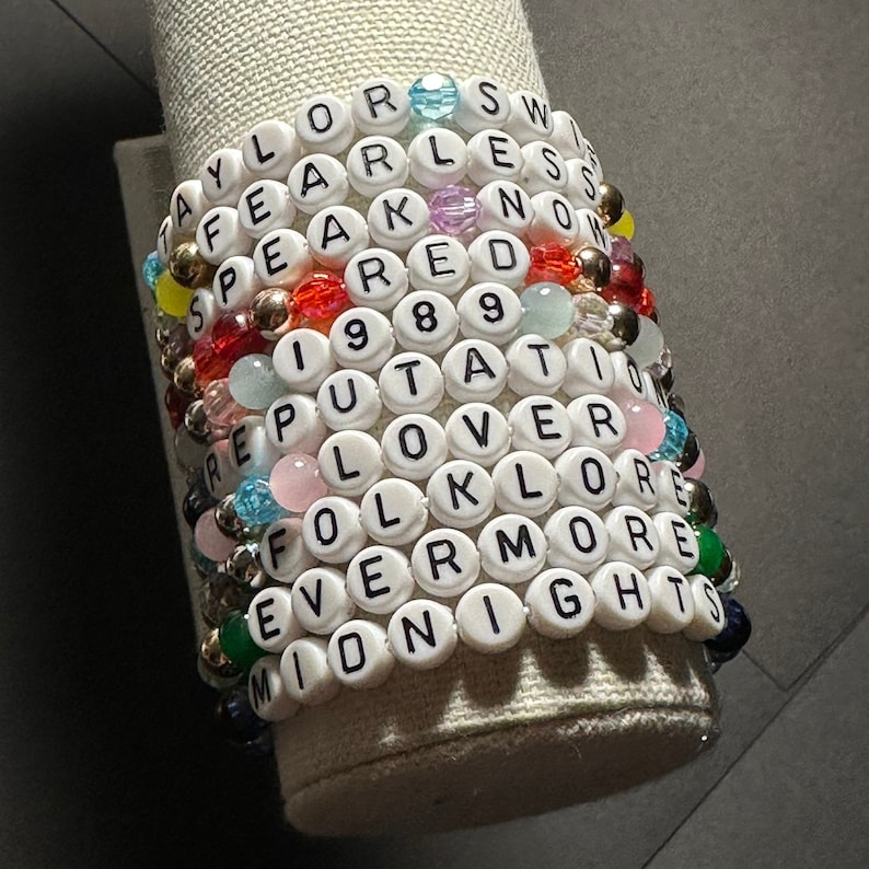 Taylor Swift Album Beaded Friendship Bracelets Fearless Etsy