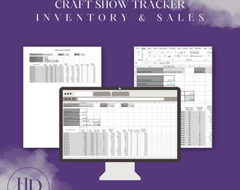 Craft Show Profit & Inventory Tracker Template, Google Sheets or Excel Spreadsheet