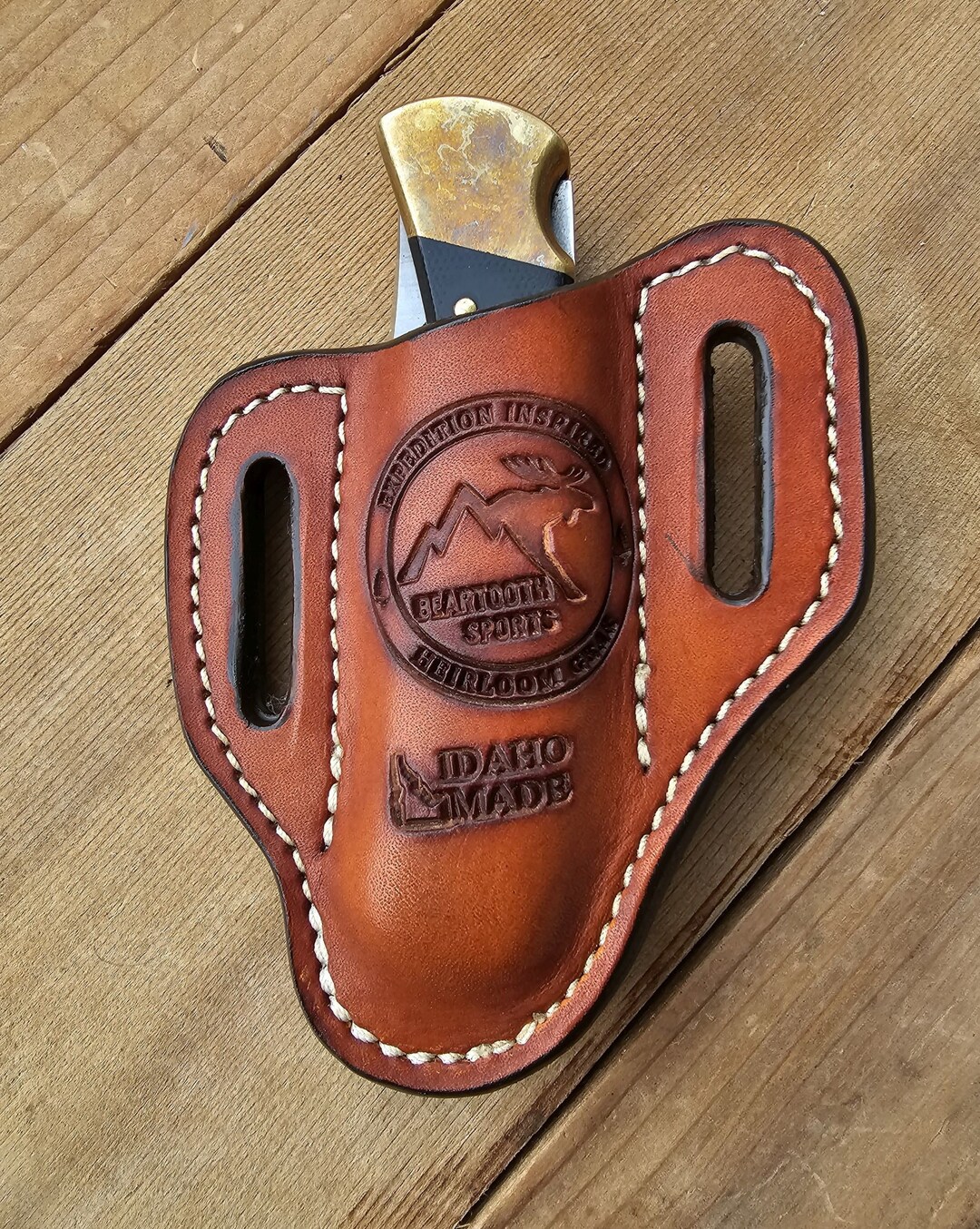 Buck 110 Pancake Sheath RH Russet Etsy