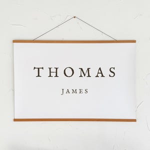 Nursery Name Sign, Baby Shower Gift, Customize Baby Sign, Personalized Flag Banner, Crib Art, Boho Kid&#39;s Room Decor, Neutral Nursery Colors