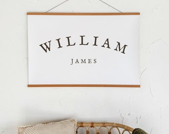 Custom Baby Name | Canvas Wall Hanging | Personalized Nursery Art | Baby Gift