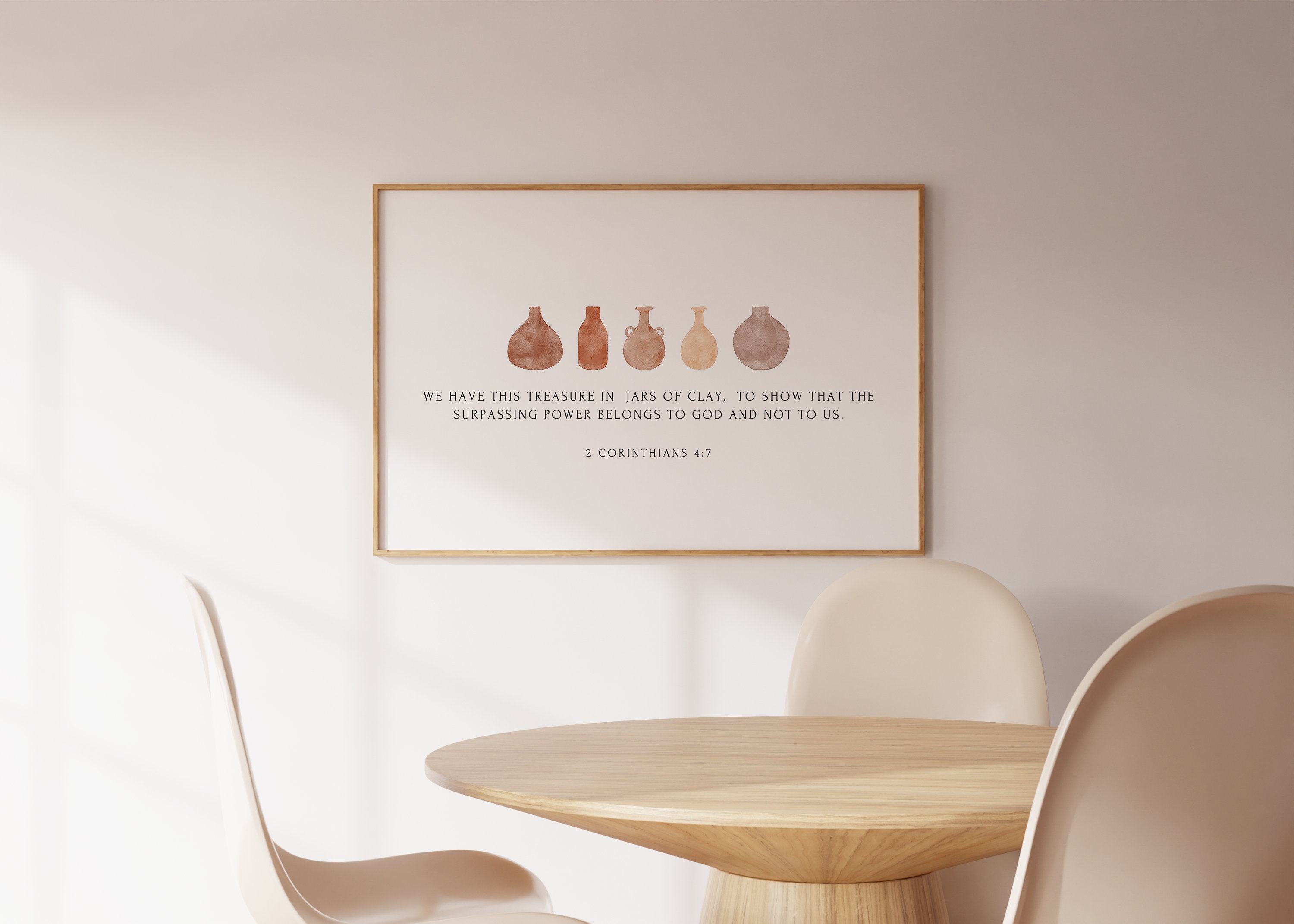 Bible Verse Wall Art, Treasure in Jars of Clay, 2 Corinthians 4:7 ...