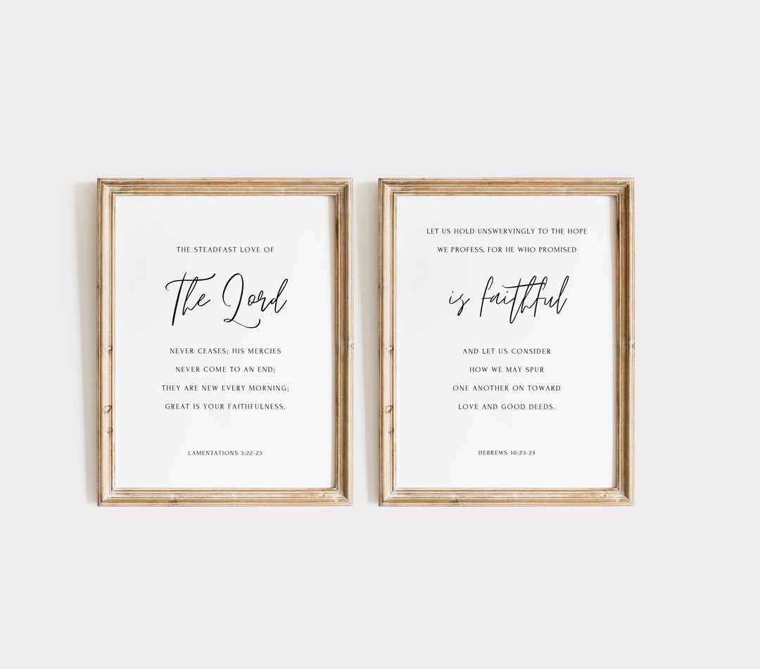 Bible Verse Wall Art Set, Minimalist Christian Home Decor - Etsy
