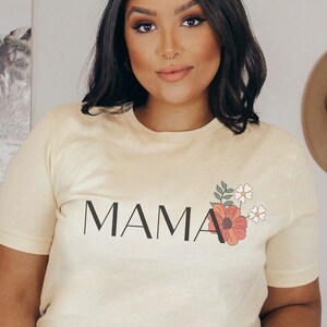 Mama Wildflower Shirt for Moms Cute Mom TShirt Mothers Day Tee Mom Life T-Shirt