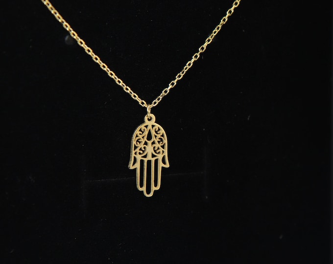 Protection Mandala Hamsa Hand Pendant Universal sign of Protection Necklace Hand of Miriam Hand of Fatima Positivity Charm for her moms gift