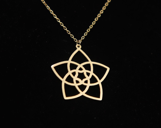 Venus Mandala Flower Necklace for Women Goddess Pendant for Fertility and Beauty Divine Love and Eternity Necklace Spiritual Life Connection