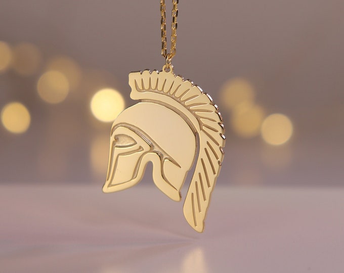 Spartan Warrior-Inspired Face Mask Necklace for men and women, Shield of Honor Spartan Pendant for him, Loyal warrior, Warrior Couples Gift