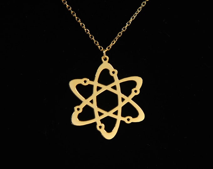 The Atom Necklace Gift for Scientists and Chemists Statement Charm for Nuclear Engineers Silver Atom Pendant for Science Teachers best gift