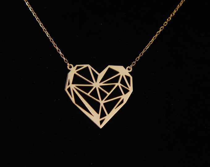 Stylish Heart Design Dainty Mandala Pendant Perfect Gift for Her Unique Necklace for Women Sparkly and Dainty gift for mom Geometric Charm