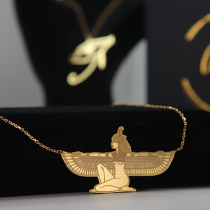 Maat The Goddess of truth Necklace silver Ma'at pendant symbol of balance and harmony Spiritual and ancient gold necklace best gift for her