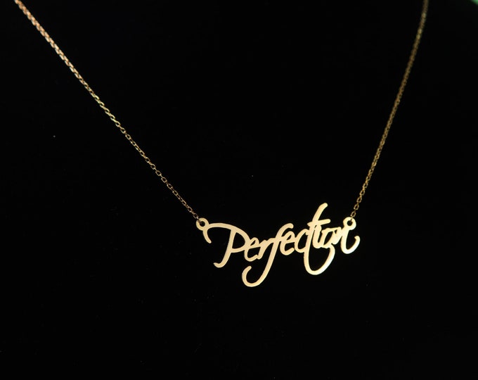 Silver Personalized Name Necklace for Her Christmas Gift Statement pendant from Him Best Gift for Love Words and Letters from Heart Name