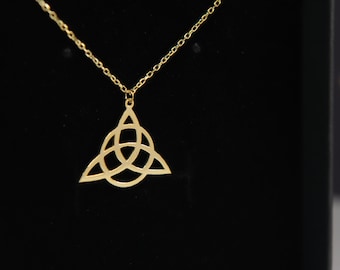 Sterling Silver Celtic Knot Necklace: Triquetra Spiritual Pendant