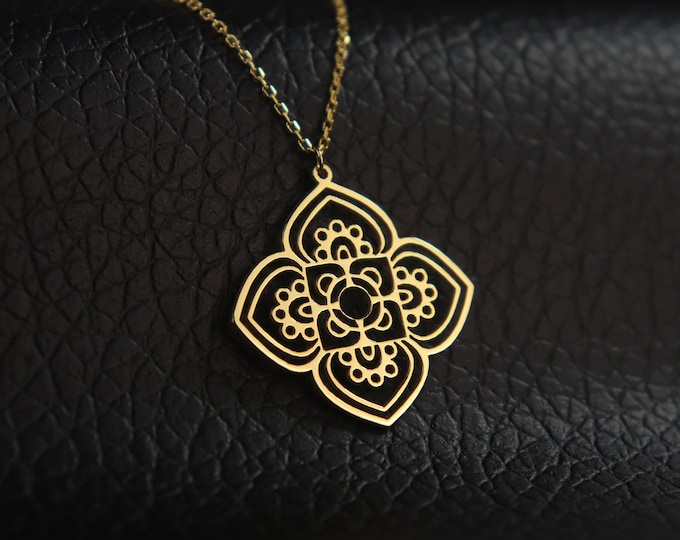 Chakra Lotus Flower Necklace - Radiate Spiritual Harmony Mantra Lotus Flower pendant for spiritual Person Gift Idea Mothers Day Gift Idea