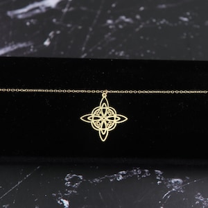 Witches Celtic Knot Powerful Talisman Necklace for Spiritual Person Gift for balance and Connection to Universal Energy Silver Talisman gift