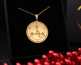 Lilith Sigil Pendant Necklace • Gold Plated Sterling Silver Amulet