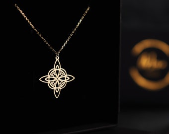Sterling Silver Witches Knot Pendant Necklace * Twisted Rope