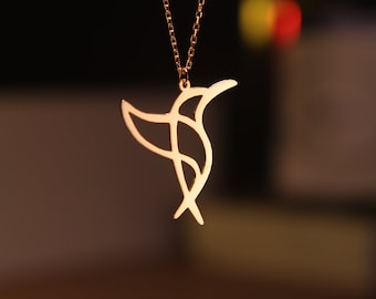 Mockingbird Pendant Necklace Symbol of Wisdom and Watchfulness Gold Bird Necklace for Moms gift dainty Bird Necklace best gift idea
