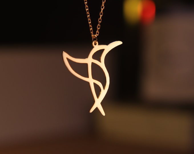 Mockingbird Pendant Necklace Symbol of Wisdom and Watchfulness Gold Bird Necklace for Moms gift dainty Bird Necklace best gift idea