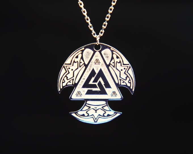 Viking Norse Valknut Amulet Odins Symbol Celtic Knot Pendant for Men Viking Warrior Necklace Nordic Charm for warrior women Best dad gift