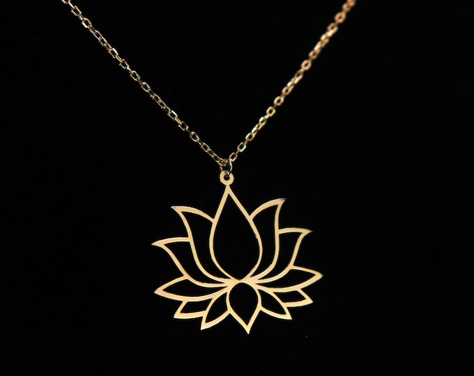 Lotus Flower Necklace for her Mandala Symbol of Spiritual Growth pendant Purity and Enlightenment statement for spiritual Mothers Day Gift