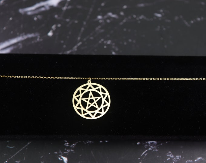 Pentagram Charm Necklace Powerful natural symbol Spiritual Connection to Earths Powers Necklace for men Universal Talisman Charm for women