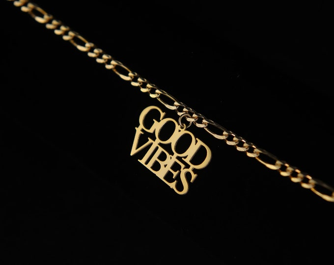 Custom Name Necklace Personalized Statement Words with Silver Figaro Chain and Box Chain Gold 2 Line Name Necklace gift for mother's day