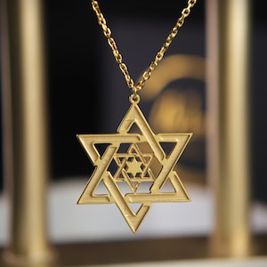 Tri-Generational Star of David Necklace: Sterling Silver Magen David Pendant
