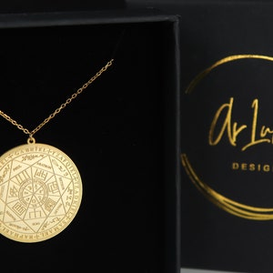 Seal of Seven Archangels Necklace Divine Guidance of Archangels Seal Amulet Powerful Talisman Charm Silver Protection pendant Gold Sigil