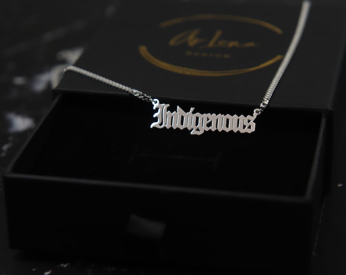 Name Pendant Curb Chain Name Necklace Silver Custom Old English Cuban Chain Jewelry Gift 4 Her Custom Gold Name Jewelry Christmas Gift idea