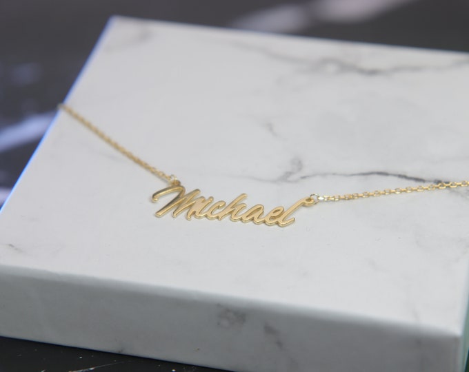 Nameplate Necklace Custom Name with Dainty chain Stylish Name Jewelry Personalized Name Pendant Gift for Her Everyday Special Name Jewelry