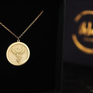 Sterling Silver Phoenix Necklace: Rebirth Symbol Pendant