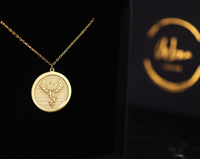 Phoenix Necklace: Rebirth in Silver Symbol of New Beginnings A Timeless Symbol of Rebirth for Men Gold Phoenix Pendant gift idea