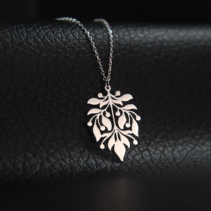 Leaf and Branch Necklace Nature's Elegance in Silver Gold Rose Gold Spiritual Connection Pendant Spell Charm Necklace Mothers Day Gift Idea