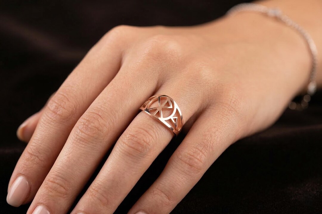 Bind Rune Ring 14K Gold | Viking Rune Symbol Ring | Norse Nordic ...