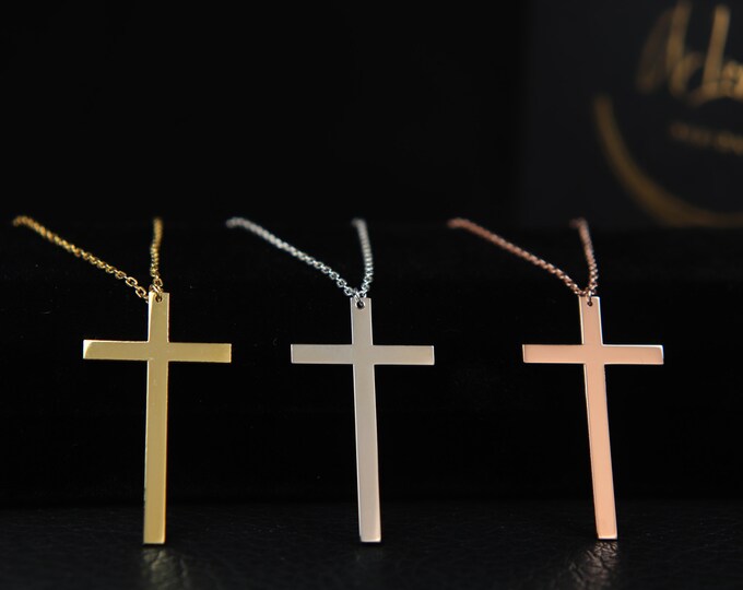 Cross Necklace Dainty Cross Necklace Customizable Cross Necklace Religious Gift Gift for Women Custom Name Cross Pendant The Symbol of Faith